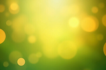 Poster - Yellow green Bokeh Lights as Soft Pastel Background, Abstract bokeh background, natural flare from lights, blurred round texture as holiday backdrop.