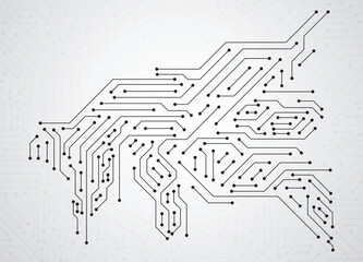 Fototapete - Circuit Board Background 