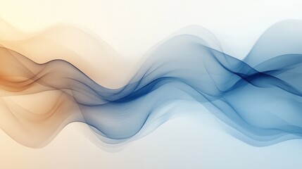 Wall Mural - Abstract Blue and Orange Wave Background Design