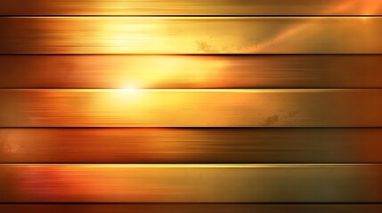  Golden Horizontal Brushed Metal Panel Background
