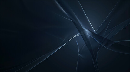 Wall Mural - Abstract Dark Background with Glowing Blue Light Streaks and Soft Gradient