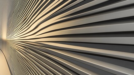 Abstract Metallic Surface With Curving Lines