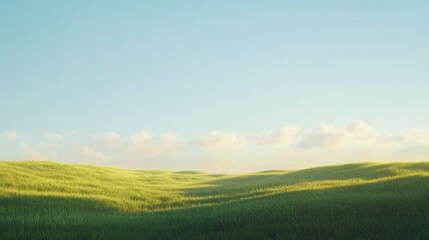 serene rolling hills under a clear sky; idyllic landscape