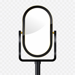 Aufkleber - A Transparent Hanging technology LED Screen Mockup in 3Ds. the opacity editable LED vector Illuminated TV lightbox with empty space.