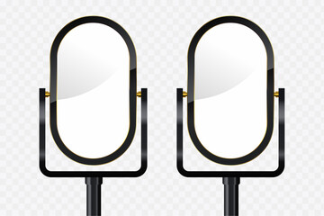 Aufkleber - Set of two Outdoor Led Screens Mockup, and the opacity editable LED vector. Two outdoor lightboxes with empty space in transparent hanging technology LED.