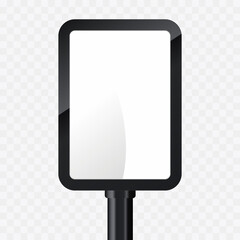 Aufkleber - The outdoor lightbox with empty space in transparent hanging technology LED screen mockup in 3Ds. the opacity editable LED vector, illustration.