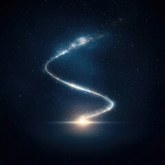 Wall Mural - Cosmic Spiral of Light in Dark Universe Background