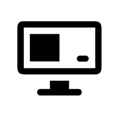 Poster - Computer Monitor Vector Icon – Screen & Display Symbol