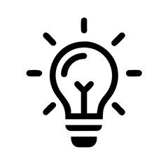 Poster - Light Bulb Vector Icon – Idea & Innovation Symbol
