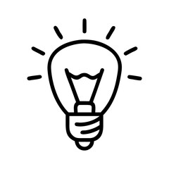 Poster - Light Bulb Vector Icon – Idea & Innovation Symbol