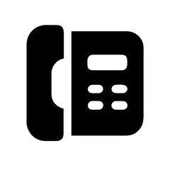 Fototapete - Telephone Vector Icon – Communication & Connectivity Symbol