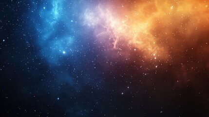 Wall Mural - Stunning Cosmic Nebula in Blue and Orange Hues