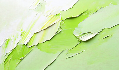 Wall Mural - abstraction of impasto painting green background. generative ai