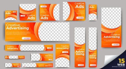 Fototapete - Multipurpose Ad Banners template design. Business Banner Set for web display ads template. vector