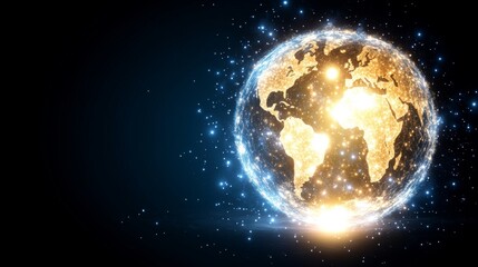 Poster - Global Network Illuminated Earth Digital Sphere