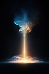 Wall Mural - Cosmic Energy Burst in Abstract Space Background