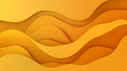 Aufkleber - Abstract Yellow Wave Layers Design Background