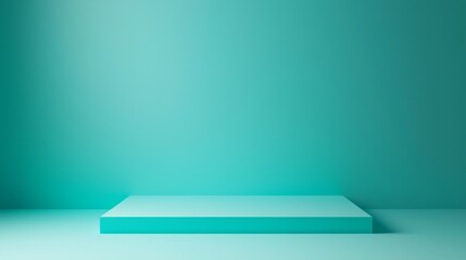 Aufkleber - Clean and bright turquoise background creates an inviting atmosphere, perfect for showcasing artworks or products. The simplicity allows for creativity to shine through, enhancing visual impact