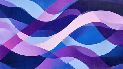 Poster - Abstract Waves of Colorful Tones and Shapes in Blue and Purple, Displaying Flowing Design with Smooth Gradients and Dynamic Motion for Artistic Background