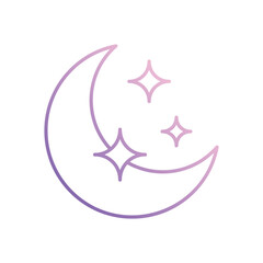 moon icon isolated on a white background. vector illustration.