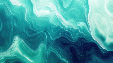 Fototapete - Abstract gradient blending teal, green, and blue shades, creating a tranquil and simple visual effect for modern designs