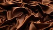 © SETSU ST - Creased and folded satin fabric in deep chocolate brown, exuding sophistication and romance, perfect for luxury-themed visuals