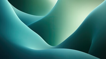 Poster - Smooth gradient background blending teal, green, and blue tones, creating a calm and minimalistic design for versatile use