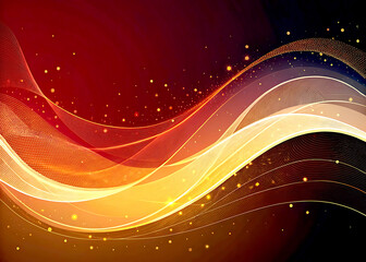 Poster - Abstract minimal orange, red and yellow with Black Smooth color background. Wallpaper or Phonix banner. Ai Generated