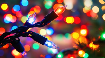 Leinwandbilder - Close-up of scattered sharp lights with a sparkling effect, ideal for a clean background with space for text.