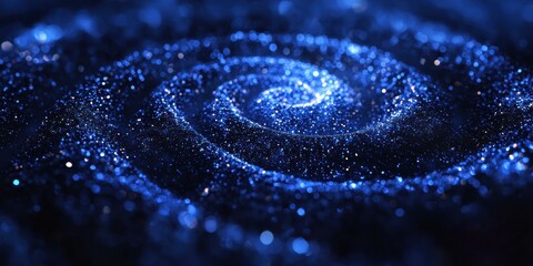 Poster - Blue glitter swirling. AI.