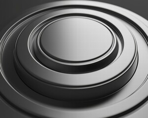 Poster - Abstract concentric circles. AI.