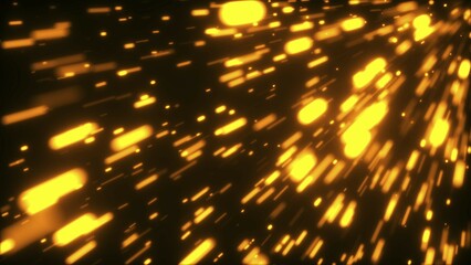 Poster - Rising many bright embers, 3d render computer generated background