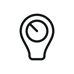 Poster - Scuba diving pressure gauge line icon, underwater pressure gauge vector symbol with editable stroke