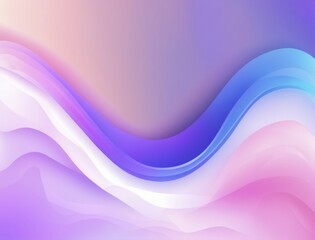  - Layered wave shapes in a pastel gradient of pink, blue, purple, and orange, AI generated