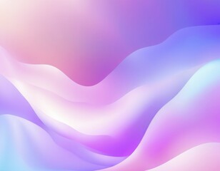  - Abstract artwork featuring wavy lines with a pastel gradient of pink, blue, and purple, AI generated