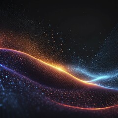  - A digital abstract image with glowing wave structures in purple and blue, giving a futuristic and dynamic feel, AI generated
