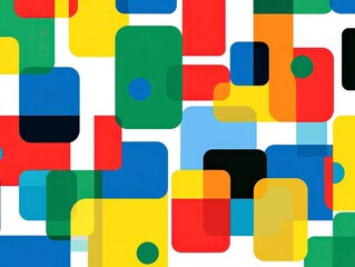 Poster - Abstract Colorful Shapes and Patterns in Vibrant Modern Design