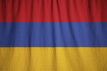 Aufkleber - Ruffled Flag of Armenia Blowing in Wind