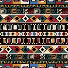 Poster - Tribal ethnic background. Vector seamless pattern design for background, carpet, wallpaper, wrapping, batik, fabric
