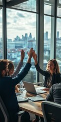 Poster - Join us for an engaging and collaborative business meeting with our team, where we will celebrate our recent successes and achievements together, fostering creativity and motivation