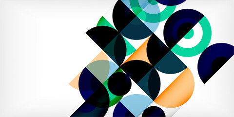 Poster - Colorful circle abstract background. Template for wallpaper, banner, presentation, background