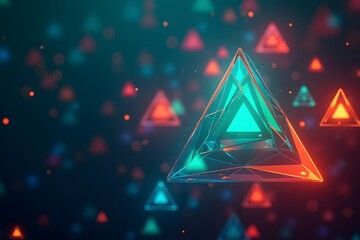 Fototapete - Abstract creative geometric background design.
