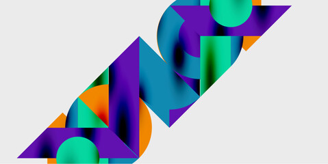 Wall Mural - Vibrant abstract background circles with smooth gradients, creating a dynamic and modern design. Ideal for creative, tech, or contemporary-themed projects