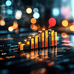 Leinwandbilder - Data Analysis and Visualization for Business Insights blurry backgrounds