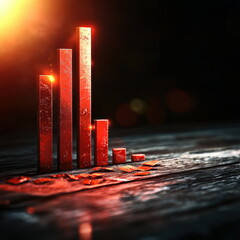 Leinwandbilder - Dynamic Bar Graph Visualization of Data Trends