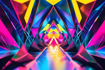 Fototapete - Abstract creative geometric background design.