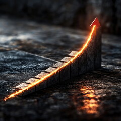 Aufkleber - Visualizing Growth An Artistic Representation of Progress blurry backgrounds