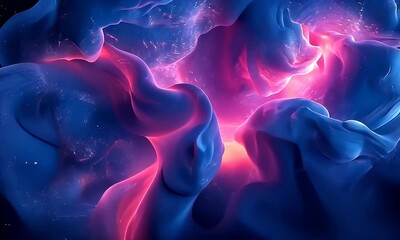 Aufkleber - Abstract nebula swirls, cosmic background, digital art, website design