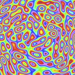 Poster - Psychedelic background with colourful, garish colours