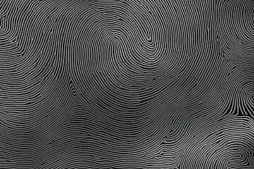 Poster - fingerprint background dominated by swirl patterns in black and white, ai generated